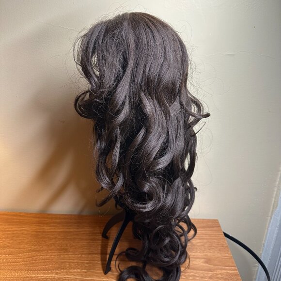 Bobbi Boss Swiss Lace Front Wig – Kiliah Style, Human Hair Blend, Color #4 - Picture 4 of 9